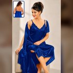Four Piece Satin Nightdress Set - Image 12